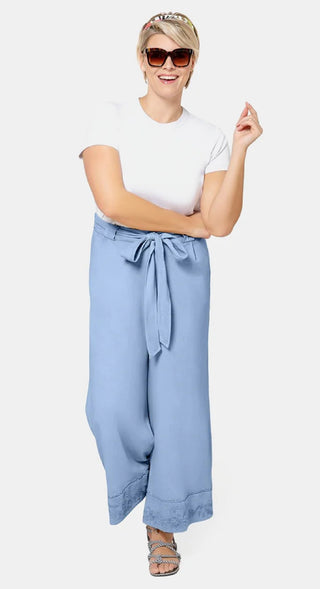 Vestido Lupita Culottes Leota Feminino em Azul Chambray 2XL Azul Lord &amp; Taylor Tamanho XXL