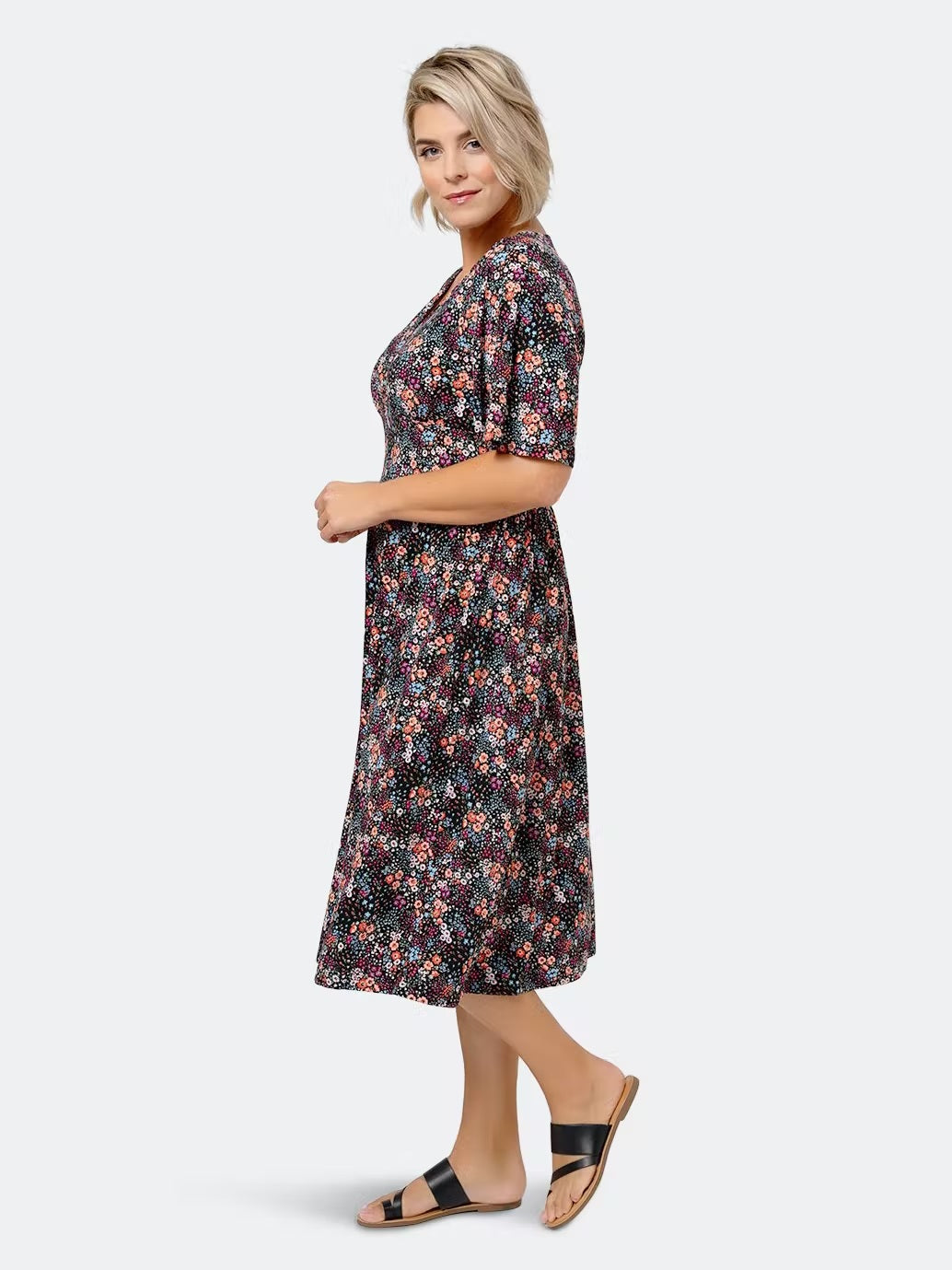 Vestido Zoe Lord &amp; Taylor Floral Confetti Leota Feminino Preto