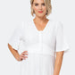 Vestido Aaliyah com ilhós Leota Feminino Branco (Curvo) 2X