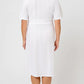 Vestido feminino Leota Solid Lord &amp; Taylor Aaliyah, branco, tamanho 3X