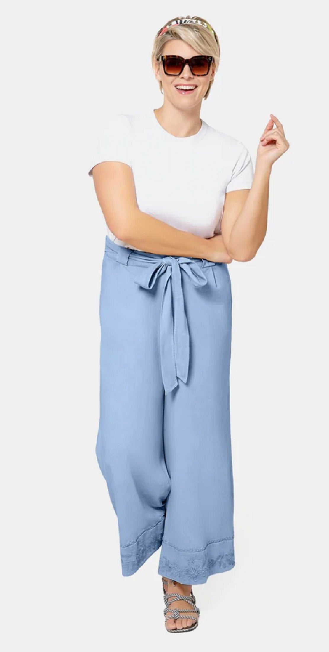 Vestido Leota Feminino Chambray Lord &amp; Taylor Lupita Culottes Azul