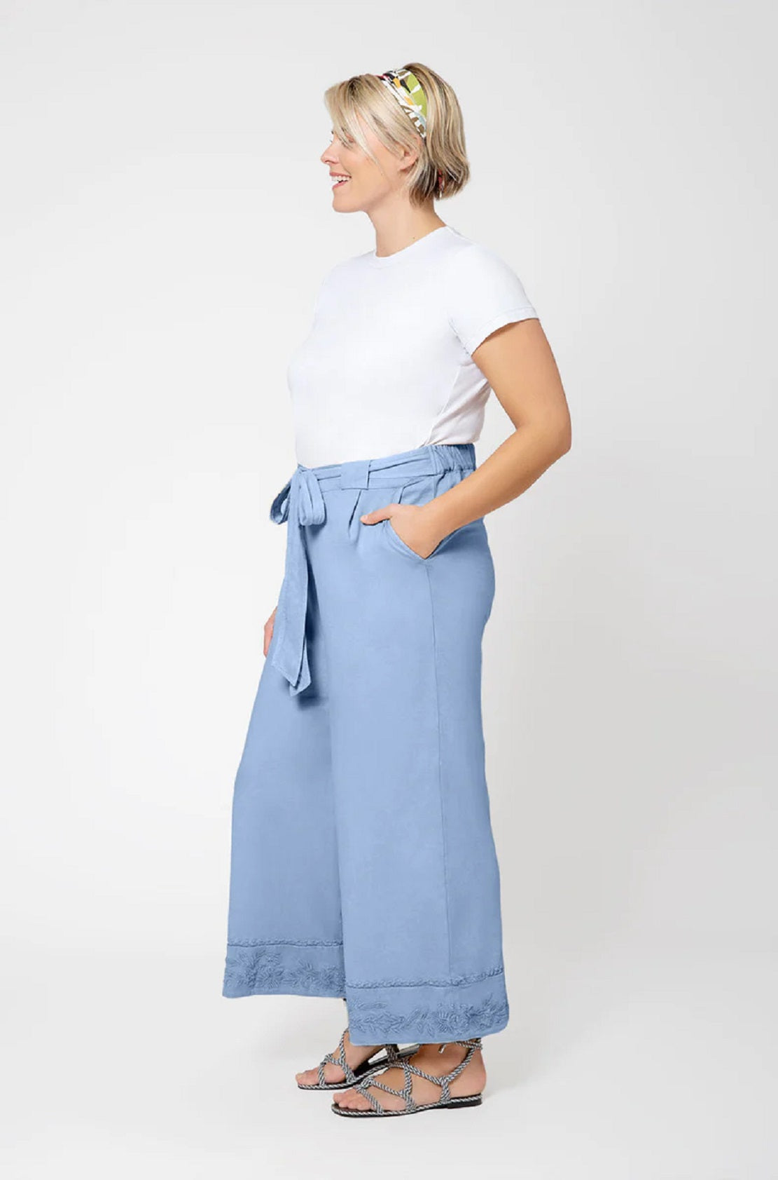 Vestido Leota Feminino Chambray Lord &amp; Taylor Lupita Culottes Azul
