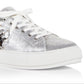 Tênis plataforma feminino Kurt Geiger London Laney Eye com detalhes prateados, tamanho 8 M