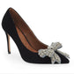 Kurt Geiger London Belgravia Bow Scarpin Feminino Bico Fino Preto Tamanho 9