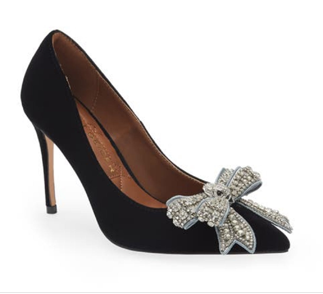 Kurt Geiger London Belgravia Bow Scarpin Feminino Bico Fino Preto Tamanho 9