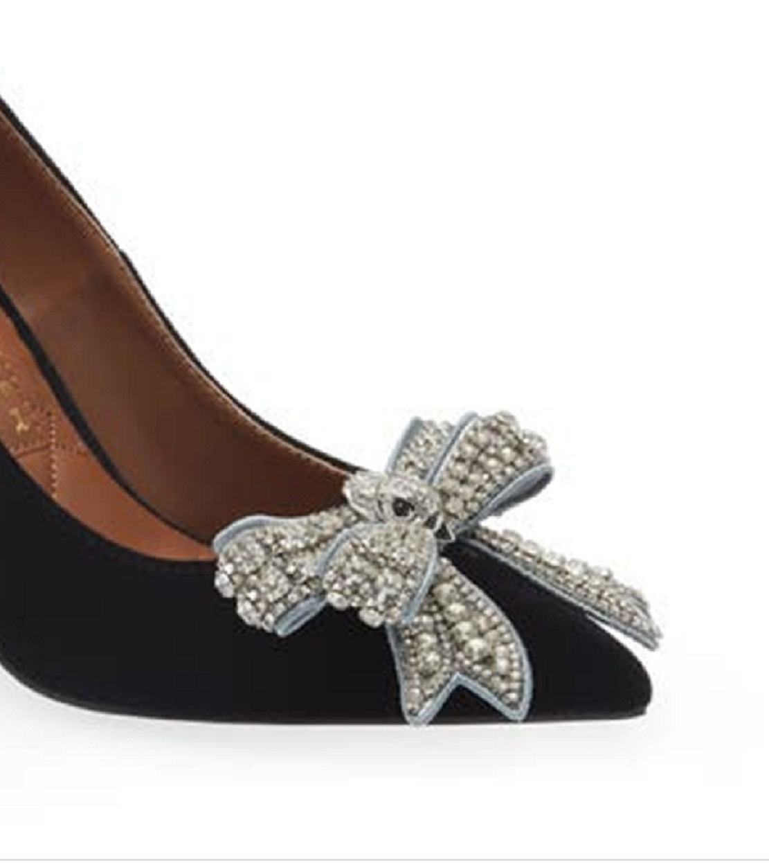 Kurt Geiger London Belgravia Bow Scarpin Feminino Bico Fino Preto Tamanho 9
