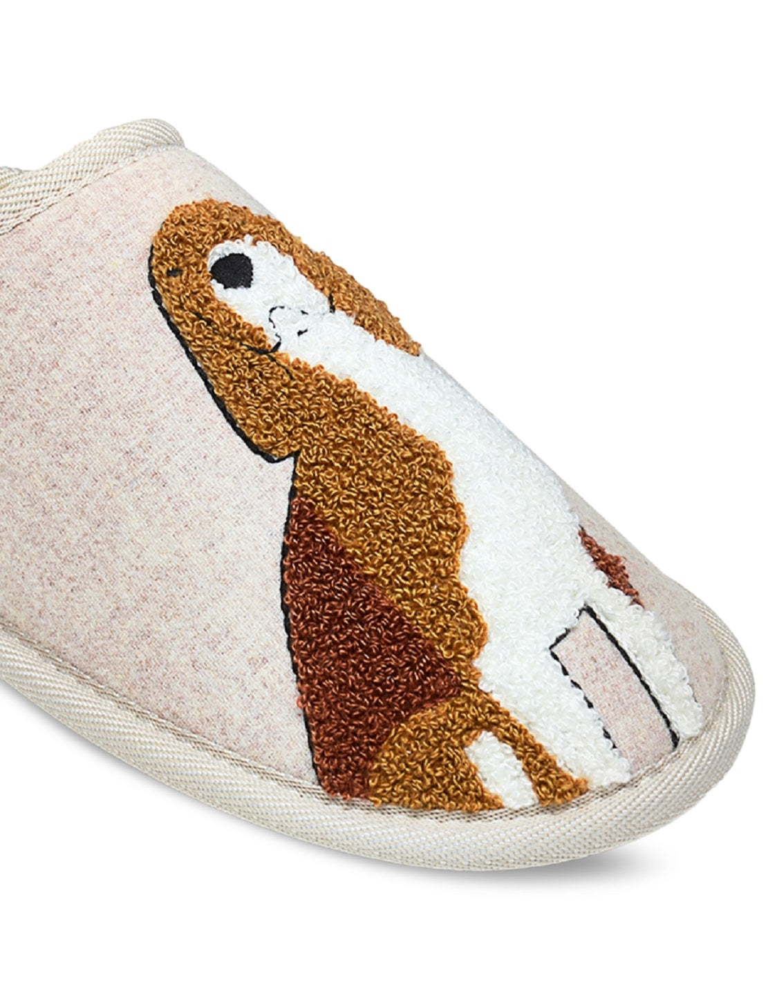 Pantufas bordadas Radley &amp; Friends femininas da Radley London, bege, tamanho 10 M