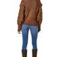VERO MODA Suéter Feminino Marrom Tamanho X-Grande