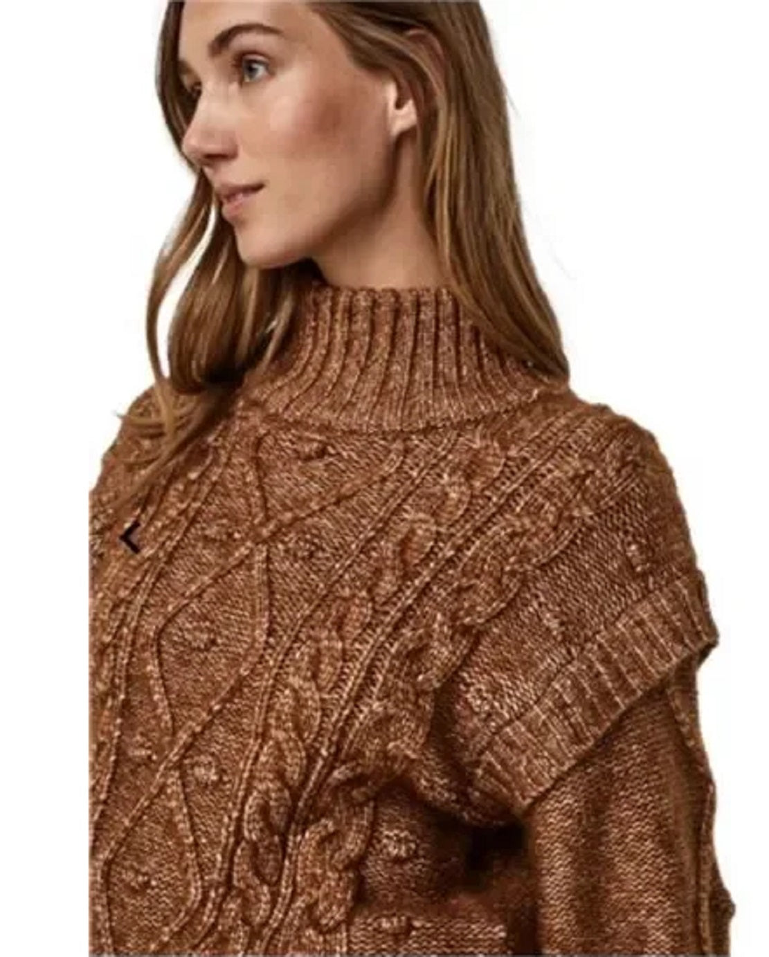 VERO MODA Suéter Feminino Marrom Tamanho X-Grande