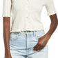 VERO MODA Top Hailey Canelado Feminino Branco Tamanho P