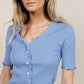 VERO MODA Top canelado Hailey feminino azul tamanho X-G