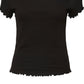 Blusa canelada Gabriella feminina VERO MODA preta