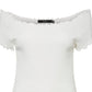 VERO MODA Top Gabriella Canelado Feminino Branco Tamanho Grande