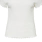 VERO MODA Top Gabriella Canelado Feminino Branco Tamanho Grande