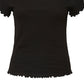 Blusa canelada Gabriella feminina VERO MODA preta