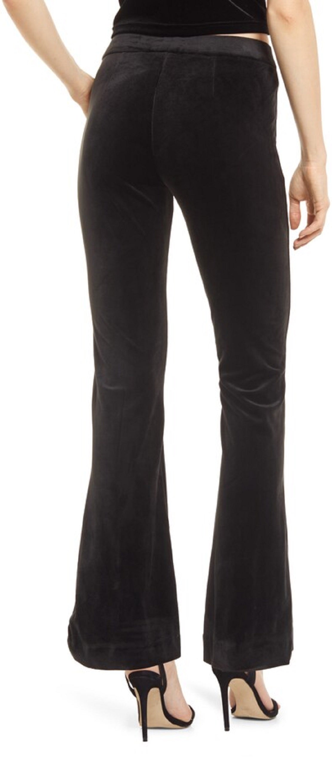 Calça flare de veludo feminina VERO MODA preta tamanho X-G