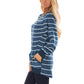 El Corte Ingles Suéter pull Manches Longues Et Encolure Bateau feminino azul