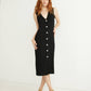 Vestido Hilde sem mangas feminino VERO MODA, preto, tamanho pequeno