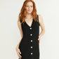 Vestido Hilde sem mangas feminino VERO MODA, preto, tamanho pequeno