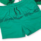 Conjunto de 3 peças de calção de banho masculino Jack &amp; Jones, toalha e bolsa de praia com cordão, verde, tamanho médio