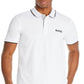 Camisa polo masculina Hugo Boss Paddy Pro Regular Fit, branca, tamanho médio
