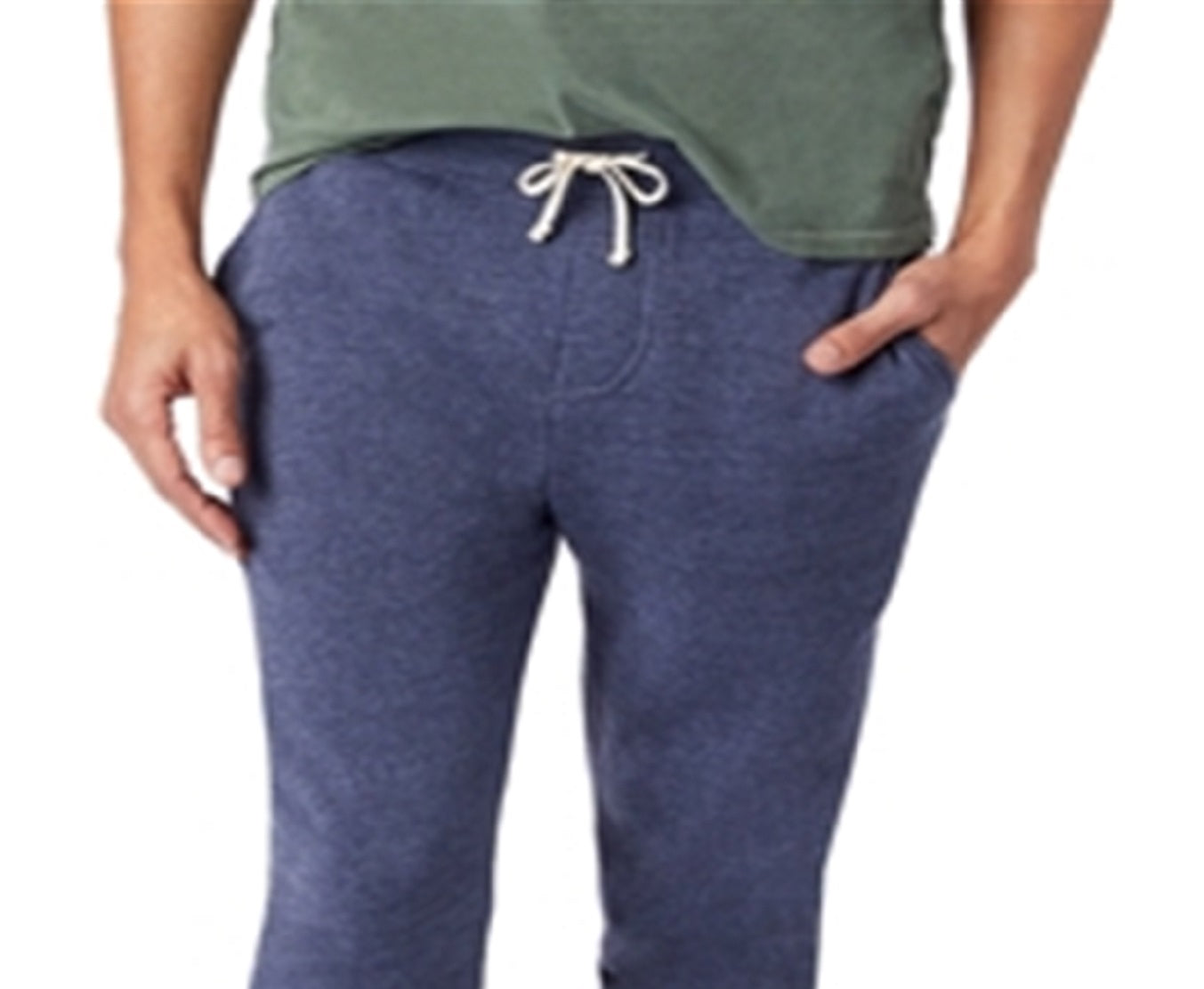 Calça de moletom masculina de algodão alternativa, azul, tamanho pequeno