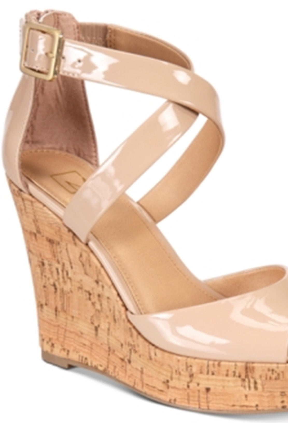 Material Girl Sandálias plataforma casuais Steffy Peep Toe femininas, marrom, tamanho 8 M