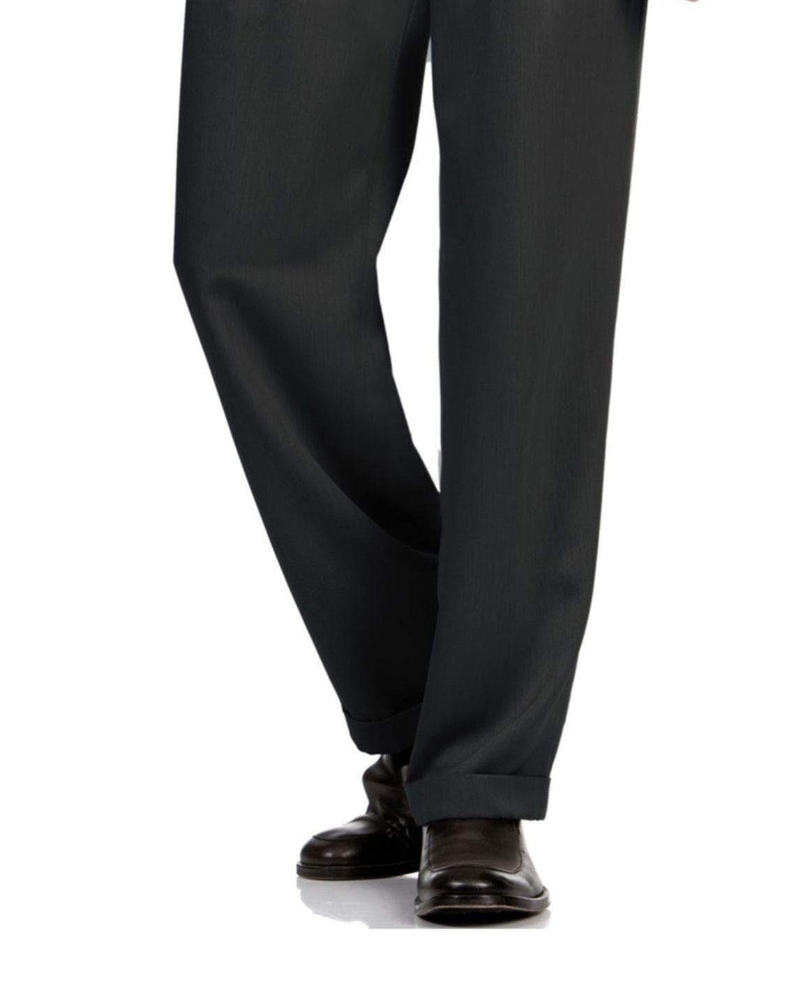 Calça social masculina Perry Ellis que não passa a ferro, cinza, tamanho 40x30
