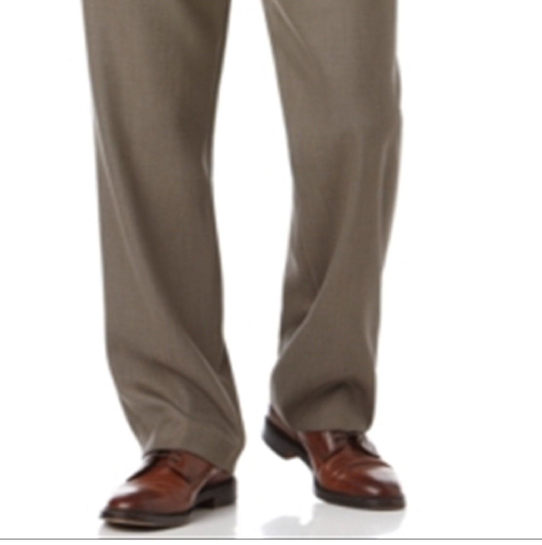 Calça social masculina Perry Ellis Folio Flex Sharkskin marrom tamanho 38x32