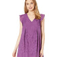Vestido de coquetel feminino BCBGeneration com mangas esvoaçantes e decote em V duplo, roxo, tamanho X-S