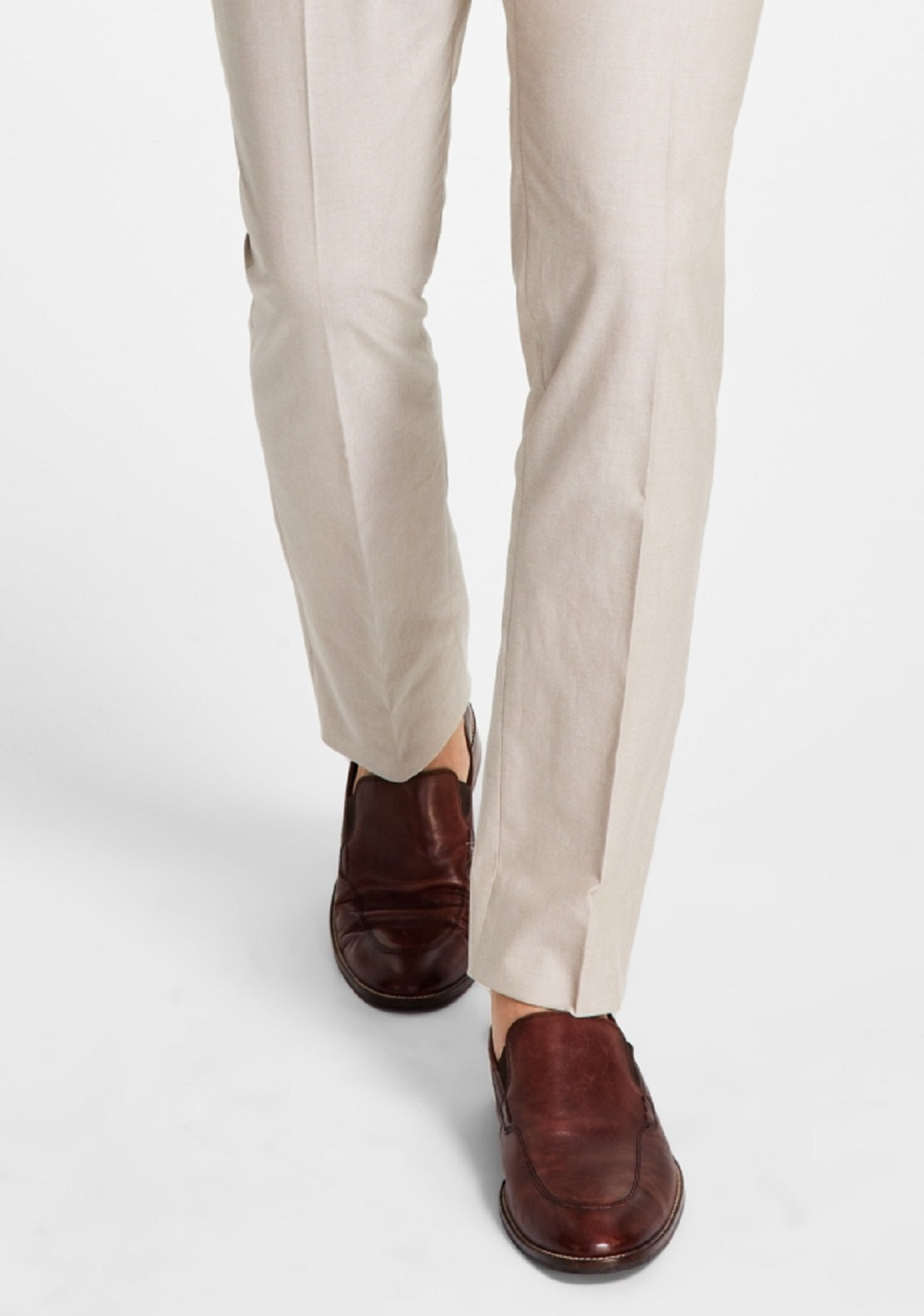 Tommy Hilfiger Masculino Modern Fit Th Flex Stretch Chambray Terno Calça Separada Marrom Tamanho 32X30