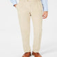 Calça social Ralph Lauren masculina clássica, corte regular, veludo cotelê, com pregas duplas reversas, marrom, tamanho 34x32
