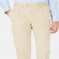 Calça social Ralph Lauren masculina clássica, corte regular, veludo cotelê, com pregas duplas reversas, marrom, tamanho 34x32