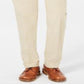 Calça social Ralph Lauren masculina clássica, corte regular, veludo cotelê, com pregas duplas reversas, marrom, tamanho 34x32