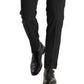 Calça social masculina Calvin Klein Infinite Stretch Skinny Fit preta tamanho 36x32
