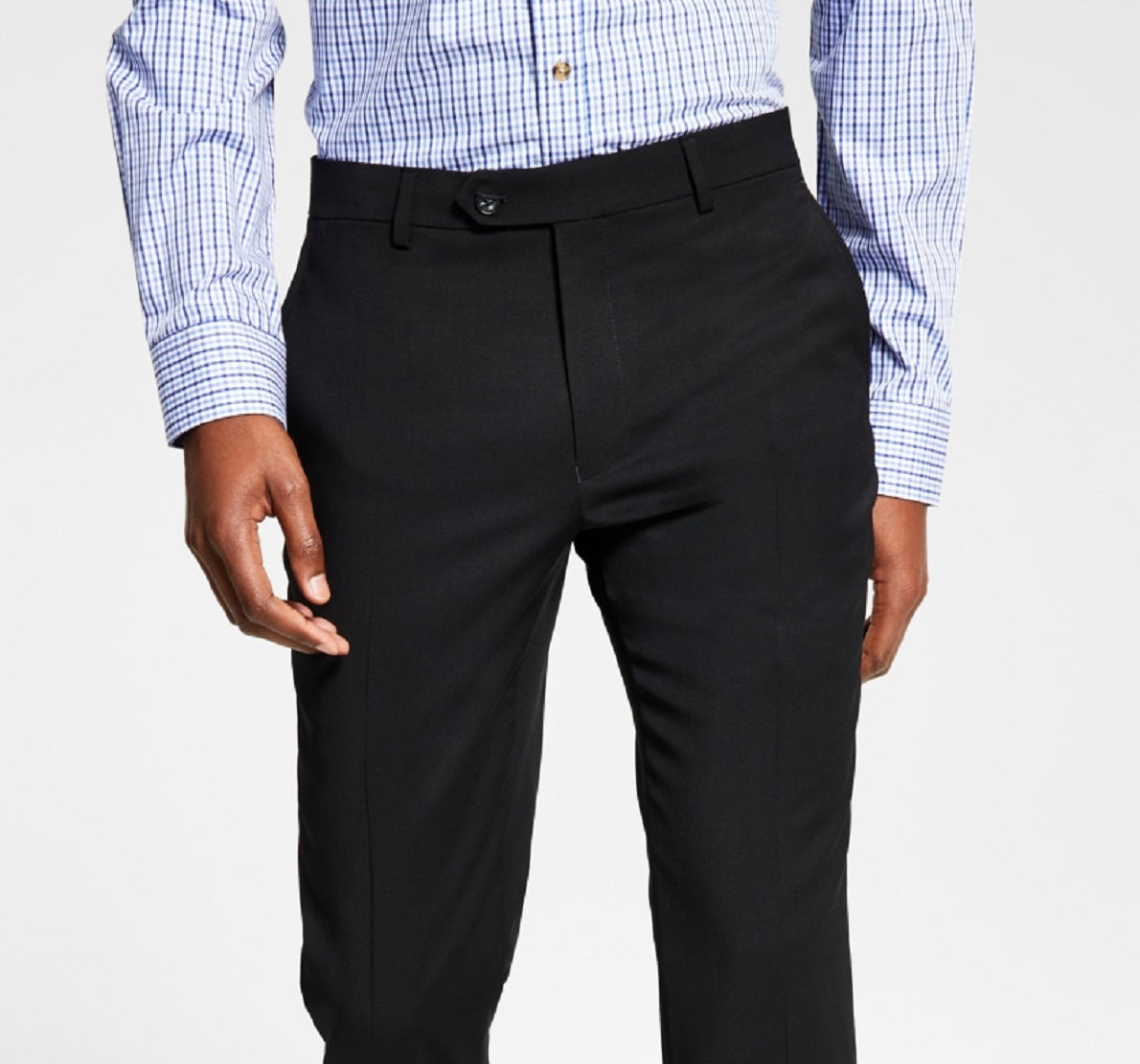 Tommy Hilfiger Masculino Modern Fit Th Flex Stretch Wool Suit Calça Separada Preta Tamanho 32X32