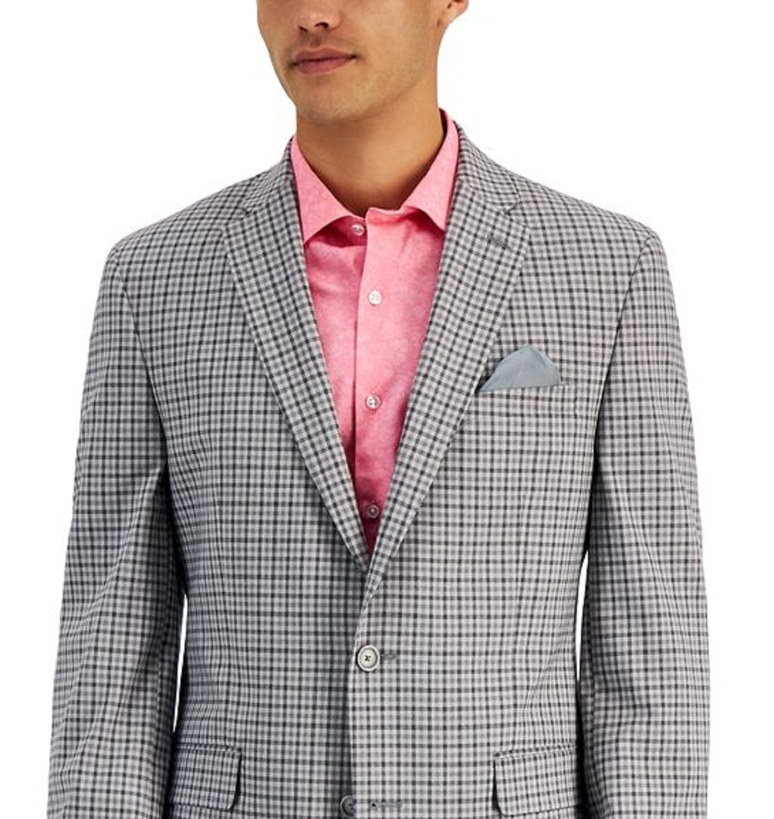 Blazer masculino slim fit estampado Bar III cinza tamanho 38