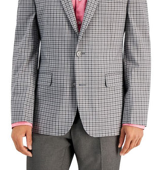 Blazer masculino slim fit estampado Bar III cinza tamanho 38