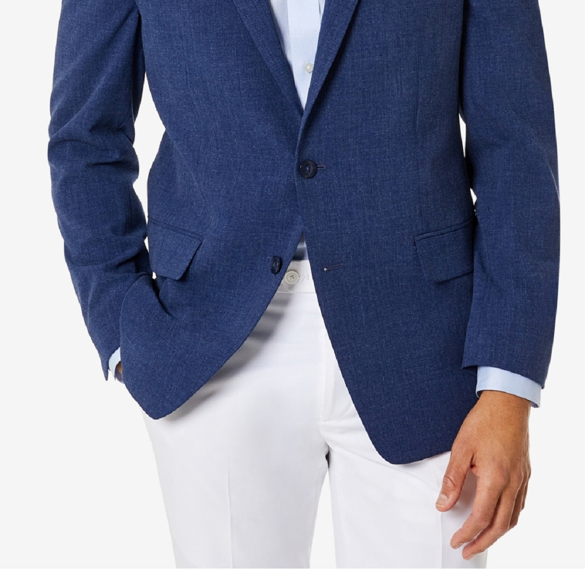 Casaco esportivo masculino Club Room Classic Fit Solid, azul, tamanho 38