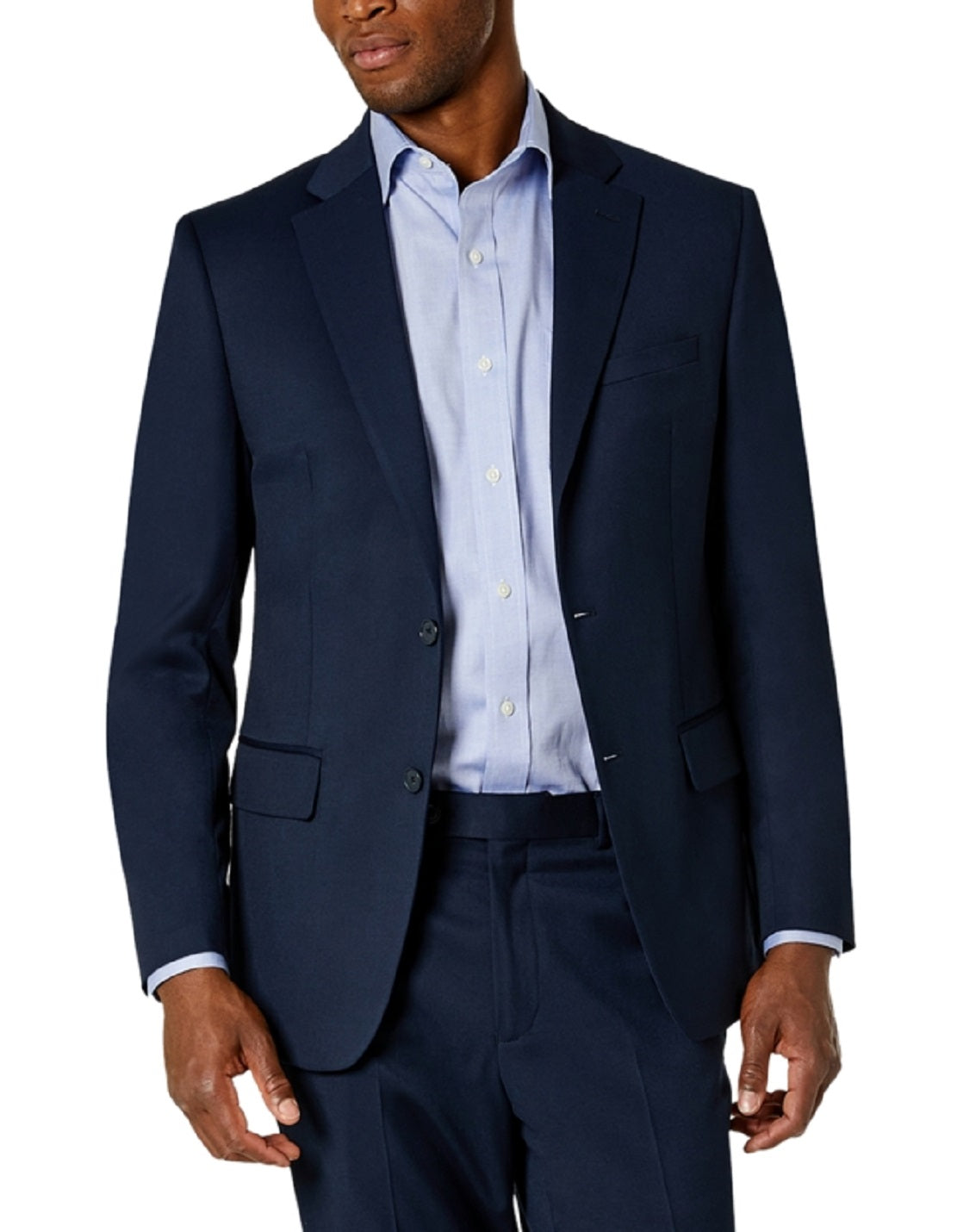 Ternos masculinos Van Heusen Flex Plain Slim Fit azul tamanho 42
