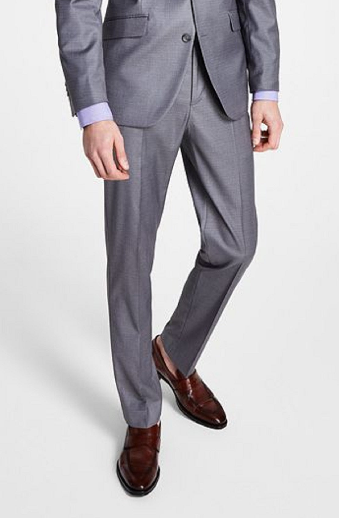 Terno Kenneth Cole Reaction Ready Flex Slim Fit Masculino Cinza Tamanho 48