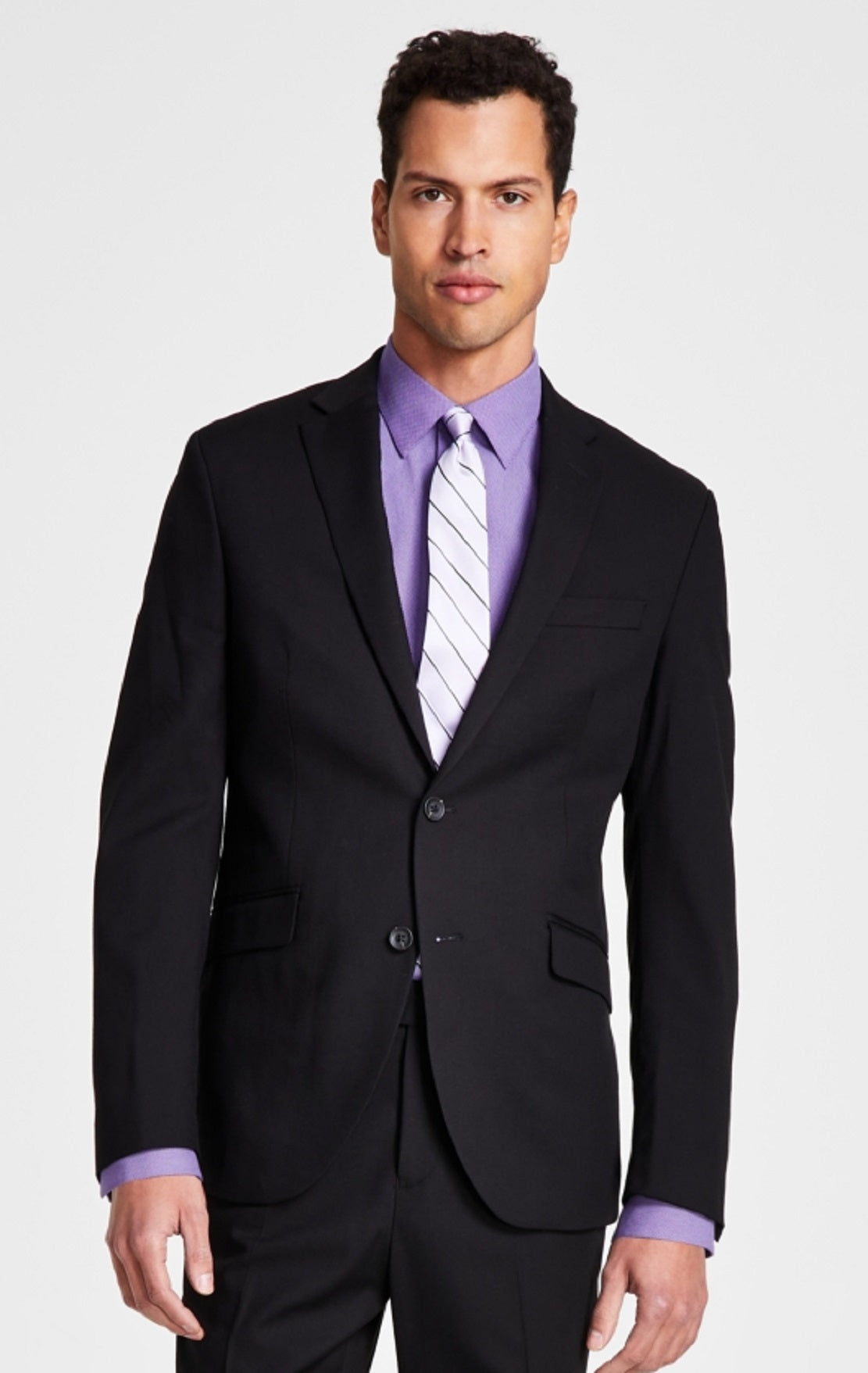 Terno Kenneth Cole Reaction Ready Flex Slim Fit Masculino Preto Tamanho 36