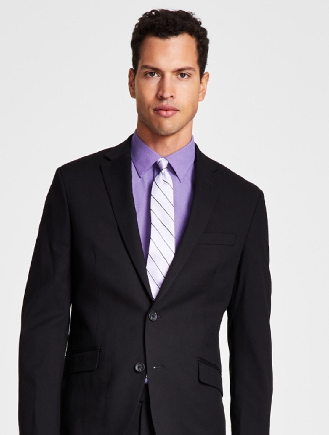 Terno Kenneth Cole Reaction Ready Flex Slim Fit Masculino Preto Tamanho 38