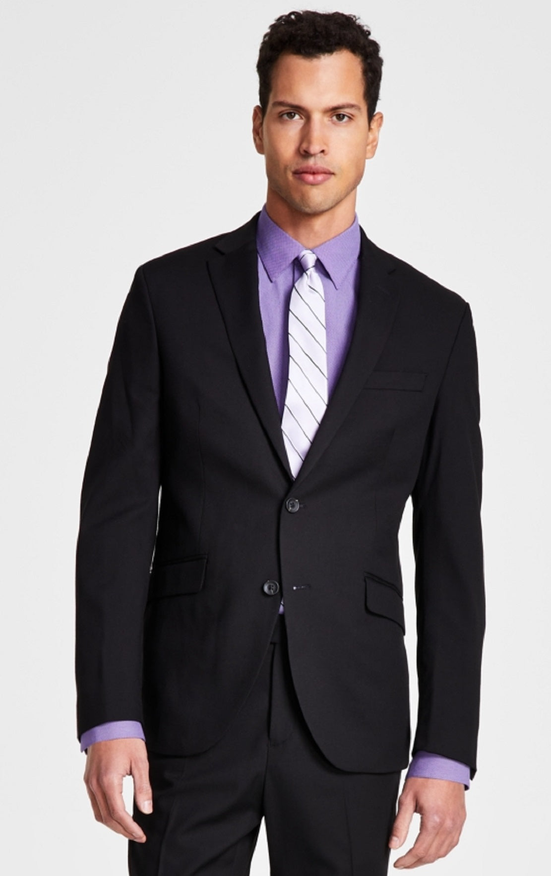Terno Kenneth Cole Reaction Ready Flex Slim Fit Masculino Preto Tamanho 40