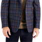 Casaco esportivo masculino Tallia de lã slim fit, azul, tamanho 40