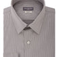 Camisa social listrada Van Heusen masculina com ajuste flexível e gola cinza, tamanho 16 x 34 x 35