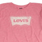 Camiseta Levi's Infantil para Menina com Manga Babada e Logotipo Rosa Tamanho 2T