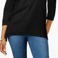 Top feminino com bainha em camadas Style &amp; Co, preto, tamanho XX-G