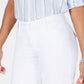 Shorts Chino Feminino Charter Club Tummy Control Branco Tamanho 10