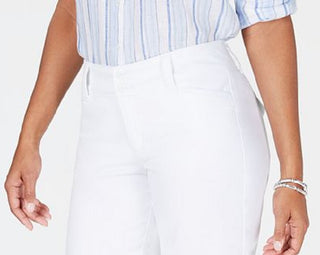 Charter Club Women's Tummy Control Chino Shorts White Size 10